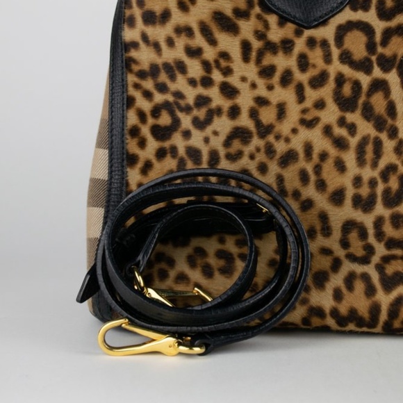 Burberry Calfhair Leopard Banner Tote - Picture 8 of 12